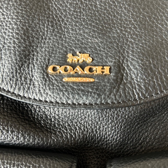 Coach Black Leather Backpack - Picture 5 of 9